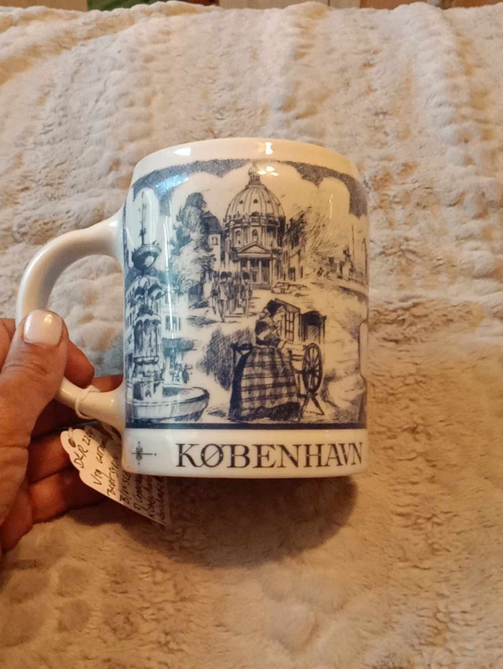København Blue and White Decorative Ceramic Mug